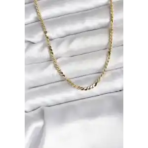 14K Gold Renk Kaplama Ezme Yılan Zincir Model CM Kadın Kolye