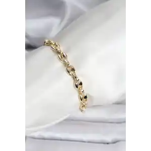 14K Gold Renk Kaplama Kahve Çekirdeği Model CM Kadın Bileklik