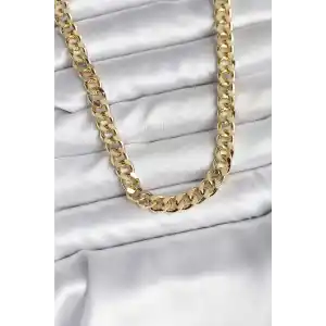 14K Gold Renk Kaplama Kalın Zincir Model CM Kadın Kolye