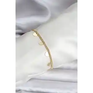 14K Gold Renk Kaplama Kalpli Model CM Kadın Bileklik