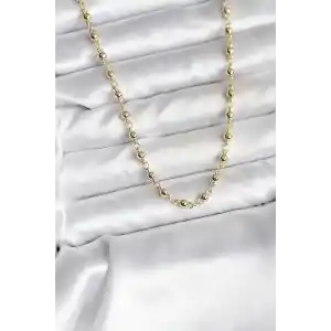 14K Gold Renk Kaplama Topçuklu Zincir Model CM Kadın Kolye