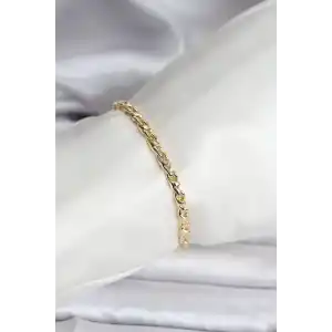 14K Gold Renk Kaplama Zincir Model Kadın CM Bileklik