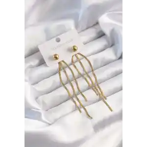 316L Çelik Altın Renk İtalyan Model Topçuk Küpe