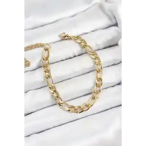 316L Çelik Gold Renk Kalın Zincir Erkek Bileklik