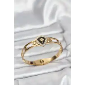 316L Çelik Gold Renk Kutup Yıldızı Kelepçe Bileklik