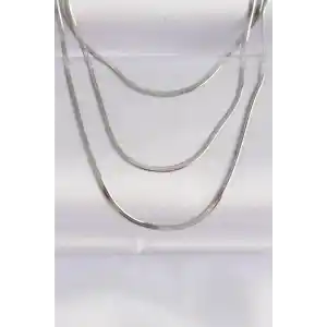 316L Çelik Gümüş Renk İtalyan Zincir Çoklu Kolye