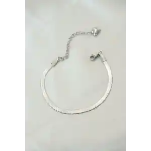 316L Çelik Gümüş Renk İtalyan Zincirli Bileklik