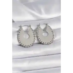 316L Çelik Gümüş Renk Kadın Küpe