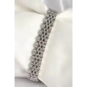 316L Çelik Gümüş Renk Zincir Model Erkek Bileklik