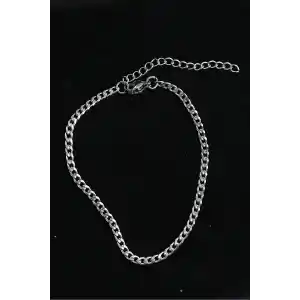 316L Çelik İnce Klasik Model Gümüş Renk Erkek Bileklik