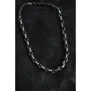 316L Çelik Kral Zincir Model Gümüş Renk Erkek Kolye