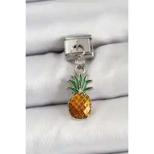316L Çelik Sallantılı Ananas Model Gümüş Renk Nomination Charm