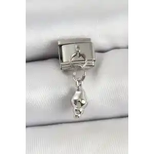 316L Çelik Sallantılı Deniz Kabuğu Model Gümüş Renk Nomination Charm