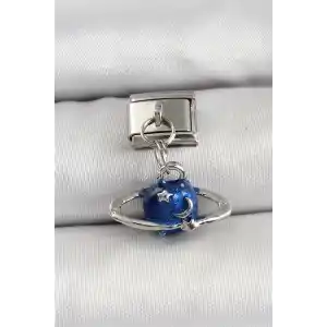 316L Çelik Sallantılı Satürn Model Gümüş Renk Nomination Charm