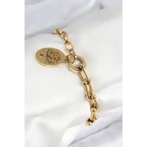 316L Çelik Tifany Ağaç Model Gold Renk Kadın Bileklik