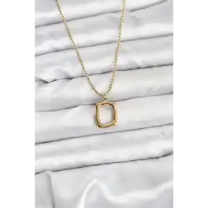 316L Çelik Zincir Gold Renk Model Kadın Kolye