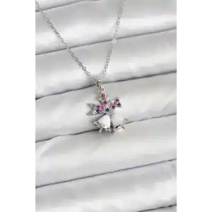 316L Çelik Zincir Gümüş Renk Chirtsmas Bell Model Yılbaşı Temalı Kadın Kolye