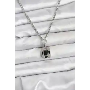 316L Çelik Zincir Gümüş Renk Vintage Model Kadın Kolye