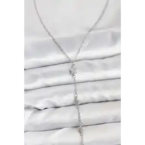 316L Çelik Zincir Gümüş Renkli Yıldız Model Kadın Y Kolye