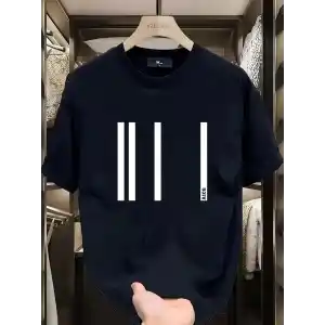 AICG Ön Arka Baskılı Bisiklet Yaka Kadın Oversize Bisiklet Yaka T-shirt - Siyah