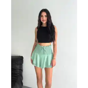 Ayrobin Şortlu Etek - Su Yeşili