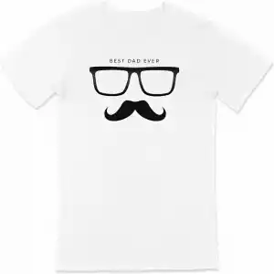 Babalar Günü Baskılı T-shirt - Beyaz