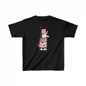Çocuk Unisex Baskılı T-Shirt - Siyah