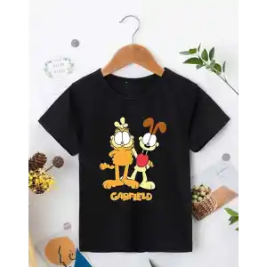 Çocuk Unisex Baskılı T-Shirt - Siyah