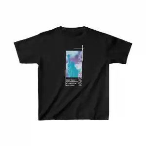 Çocuk Unisex Baskılı T-Shirt - Siyah
