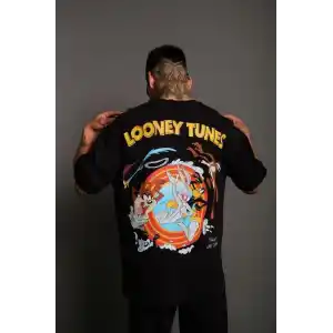 Erkek Dijital Baskılı T-Shirt - Siyah