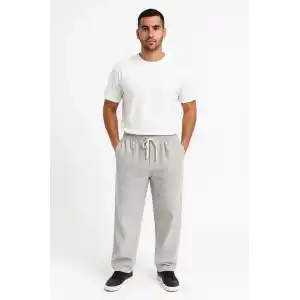 Erkek Fitilli Kadife Cepli Buggy Pantolon Oversize Rahat Kalıp - Gri