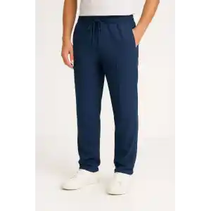 Erkek Keten Pantolon – Cepli, Beli Lastikli ve Bağcıklı, Nefes Alan Rahat Kalıp, Yazlık ve Baharlık Günlük Giyim, Şık & Konforlu Boru Paça Model - Lacivert