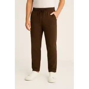 Erkek Keten Pantolon – Cepli, Beli Lastikli ve Bağcıklı, Nefes Alan Rahat Kalıp, Yazlık ve Baharlık Günlük Giyim, Şık & Konforlu Boru Paça Model - Kahverengi