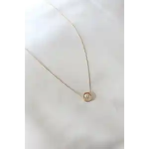 Gold Renk Minimal Kalp Figür Kadın Kolye