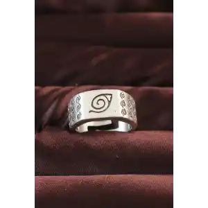 Gümüş Renk Motifli Ayarlamalı Erkek Yüzük