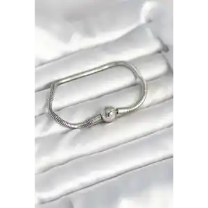 Gümüş Renk Pirinç Charm Bileklik