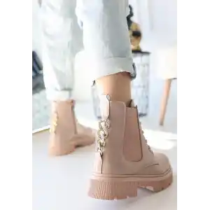 Harte Nude Cilt Bağcıklı Bot