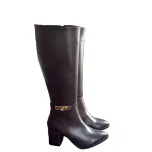 Jeoli Kahverengi Cilt Topuklu Çizme