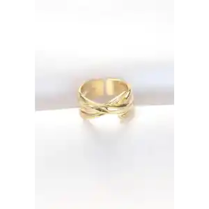 Kalın Gold Renk Ayarlanabilir Yüzük