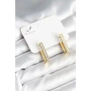 Kare Zirkon Taşlı Kadın Küpe