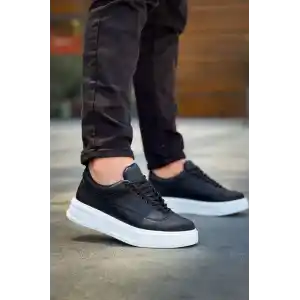 KB-005 Kuback Siyah Cilt Bağcıklı  Günlük Erkek  Ayakkabı