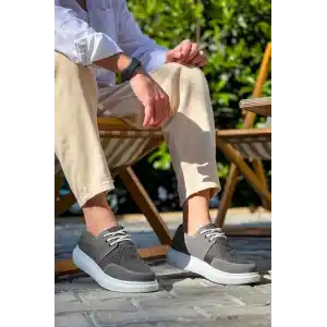 KB-042  Kuback Bağcıklı Gri Günlük Erkek Ayakkabı