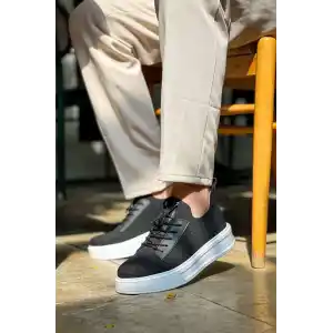 KB-116 Kuback Siyah Triko Bağcıklı  Günlük Erkek Ayakkabı