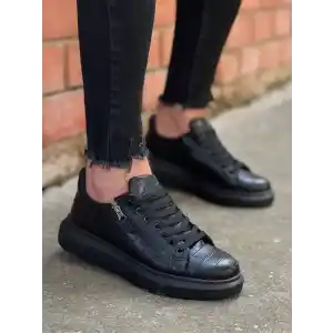 KB-309  Kuback Kömür Fermuar Ve Bağcıklı  Günlük Erkek  Ayakkabı