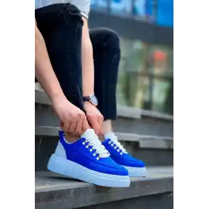 KB-X10 Kuback Sax Süet Beyaz Yüksek Taban Günlük Spor Ayakkabı