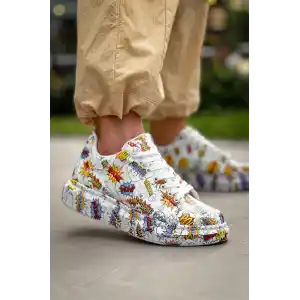 KB-X500  Kuback  Beyaz Boom  Bağcıklı  Günlük Erkek  Ayakkabı