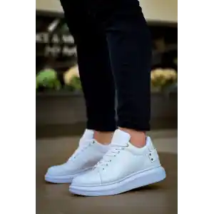 KB047  Kuback Beyaz Cilt Günlük Erkek  Ayakkabı