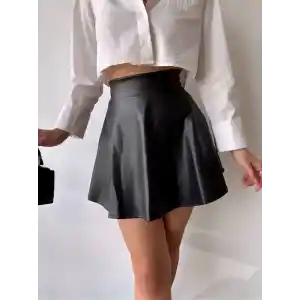 Kısa deri çan etek h26599