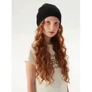 Kız Çocuk Katlamalı Basic Bere - Siyah