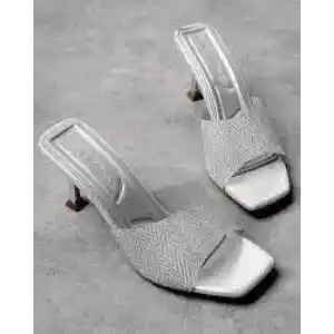 Luart Platin Simli Topuklu Terlik